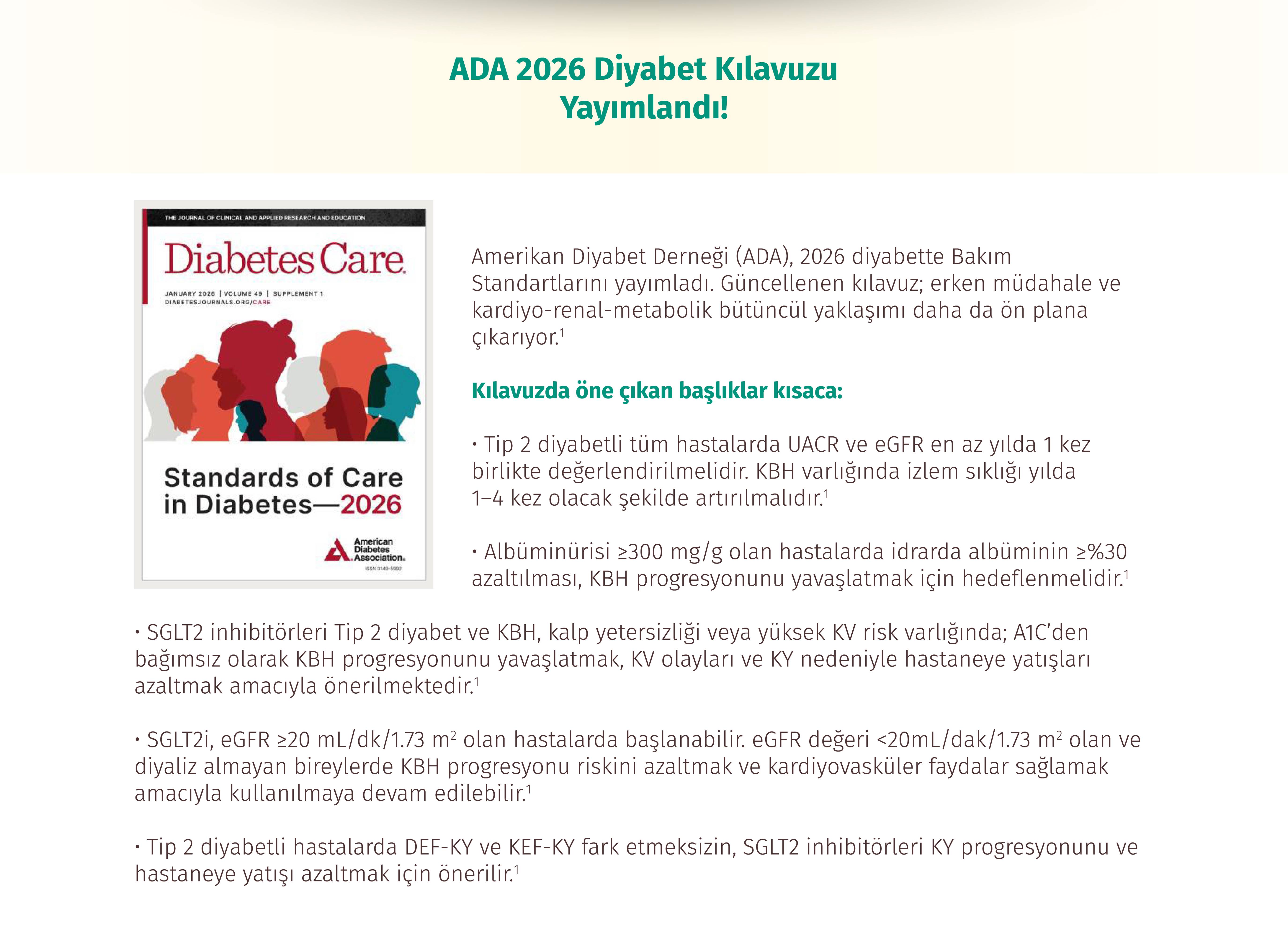 ADA 2026 Diyabet Kılavuzu Yayımlandı